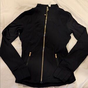 lululemon athletica Black Utility Jacket with Gold Accents